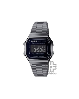 Casio Vintage A168WGG-1B Grey Stainless Steel Band Men Watch / Women Watch
