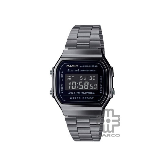 Casio Vintage A168WGG-1B Grey Stainless Steel Band Men Watch / Women Watch Casio Vintage A168WGG-1B Grey Stainless Steel Band Men Watch / Women Watch