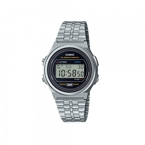 Casio Vintage A171WE-1A Silver Stainless Steel Band Men Youth Watch