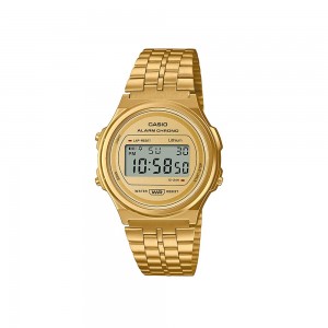 Casio Vintage A171WEG-9A Gold Stainless Steel Band Youth Watch