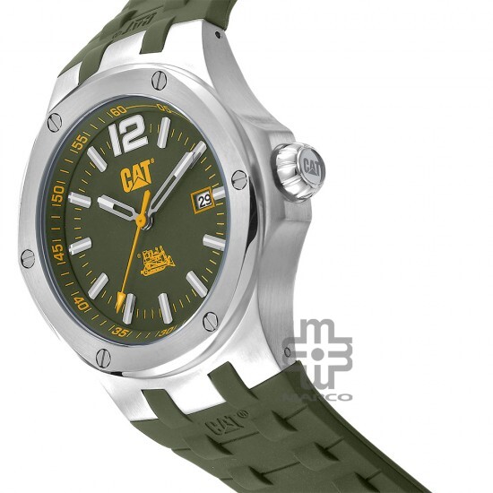 CAT NAVIGO A9-141-23-333 Green Silicone Band Analog Watch | 10 ATM | 44 MM | 2Y Warranty