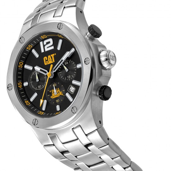 CAT NAVIGO Chrono A9-143-11-131 Stainless Steel Band Analog Watch | 10 ATM | 44 MM | 2Y Warranty