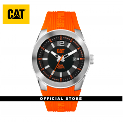 CAT T7 DATE AB-141-24-134 ORANGE SILICON STRAP MEN WATCH