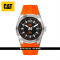 CAT T7 DATE AB-141-24-134 ORANGE SILICON STRAP MEN WATCH