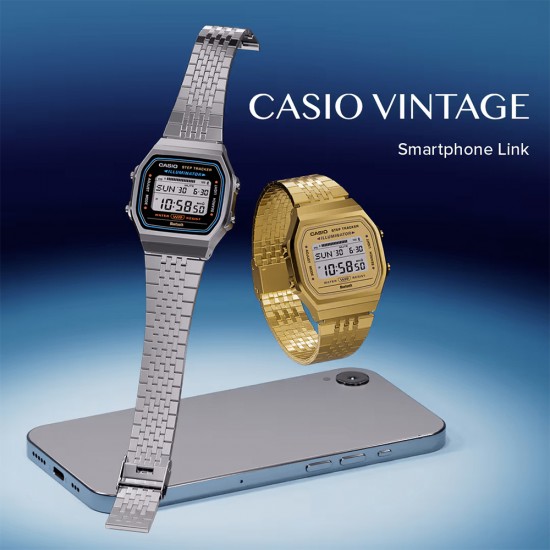 Casio Vintage ABL-100WEG-9A Gold Stainless Steel Band Men Watch / Women Watch