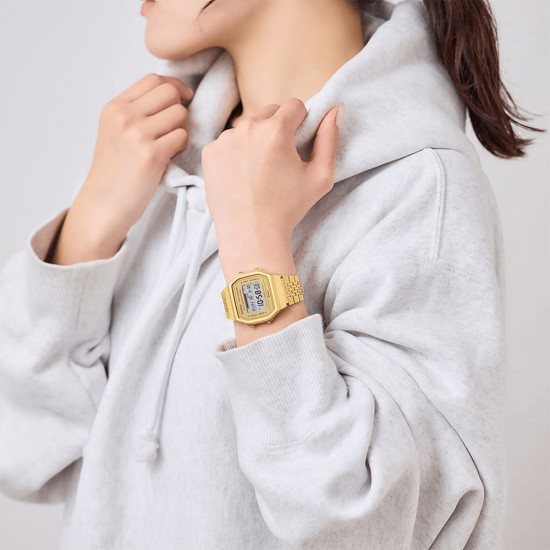 Casio Vintage ABL-100WEG-9A Gold Stainless Steel Band Men Watch / Women Watch