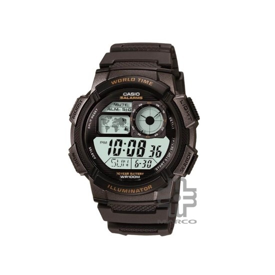 Casio General AE-1000W-1AV Black Resin Band Men Watch Casio General AE-1000W-1AV Black Resin Band Men Watch