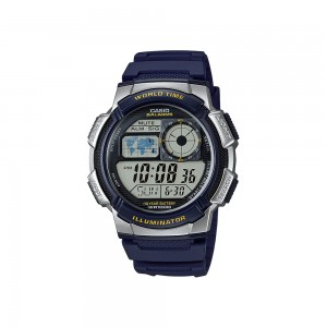 Casio General AE-1000W-2A Navy Blue Resin Band Men Watch