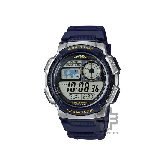 Casio General AE-1000W-2AV Navy Blue Resin Band Men Watch
