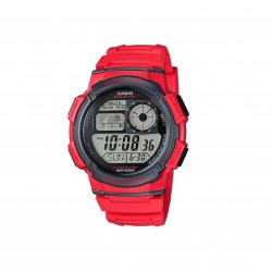Casio General AE-1000W-4AV Red Resin Band Men Watch