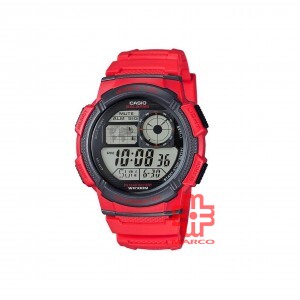 Casio General AE-1000W-4A Red Resin Band Men Sports Watch