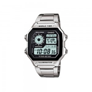 Casio General AE-1200WHD-1A Silver Stainless Steel Band Men Watch
