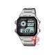 Casio General AE-1200WHD-1A Silver Stainless Steel Band Men Watch