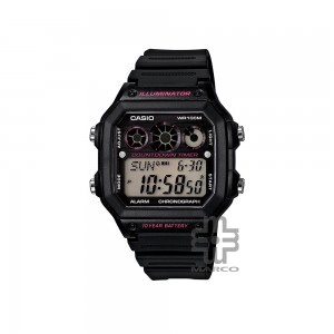 Casio General AE-1300WH-1A2V Black Resin Band Men Watch 