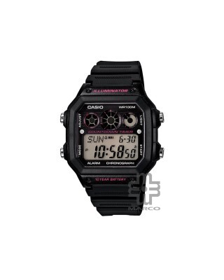 Casio General AE-1300WH-1A2V Black Resin Band Men Watch 