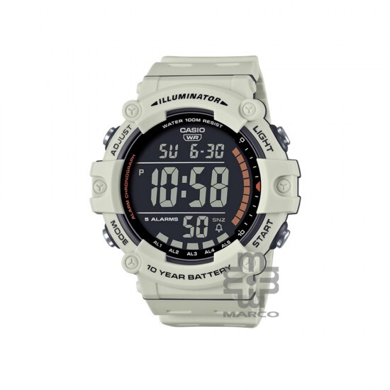 Casio General AE-1500WH-8B2V Light Grey Resin Band Men Watch Casio General AE-1500WH-8B2V Light Grey Resin Band Men Watch