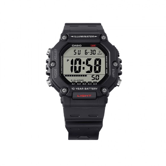 Casio General AE-1600H-1AV Black Resin Band Men Watch Casio General AE-1600H-1AV Black Resin Band Men Watch