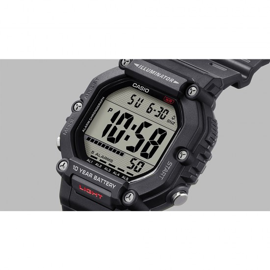 Casio General AE-1600H-1AV Black Resin Band Men Watch Casio General AE-1600H-1AV Black Resin Band Men Watch