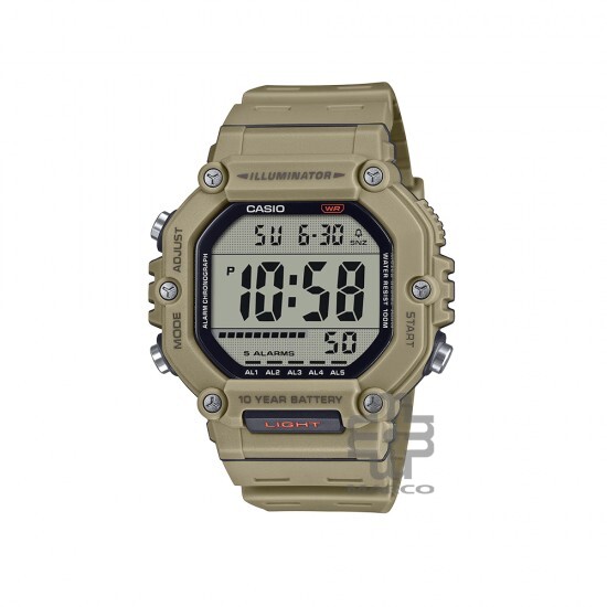Casio General AE-1600H-5AV Khaki Resin Band Men Watch Casio General AE-1600H-5AV Khaki Resin Band Men Watch