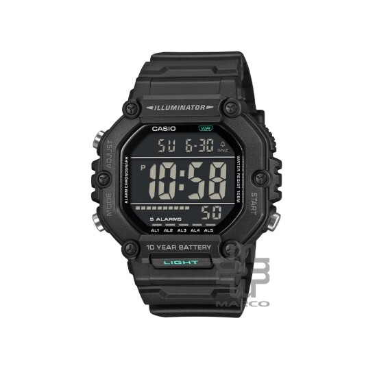 Casio General AE-1600HX-1BV Black Resin Band Men Watch