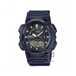 Casio General AEQ-110W-2AV Navy Blue Resin Band Men Watch