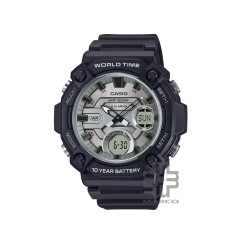 Casio General AEQ-120W-7AV Black Resin Band Men Watch