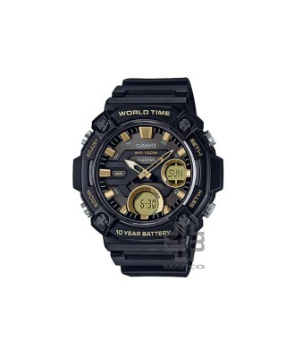 Casio General AEQ-120W-9AV Black Resin Band Men Youth Watch