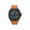 Caterpillar Tokyo AJ-161-38-126 | Orange Leather Strap | Analog Watch | 3HD Movement | 44MM | 2Y Warranty