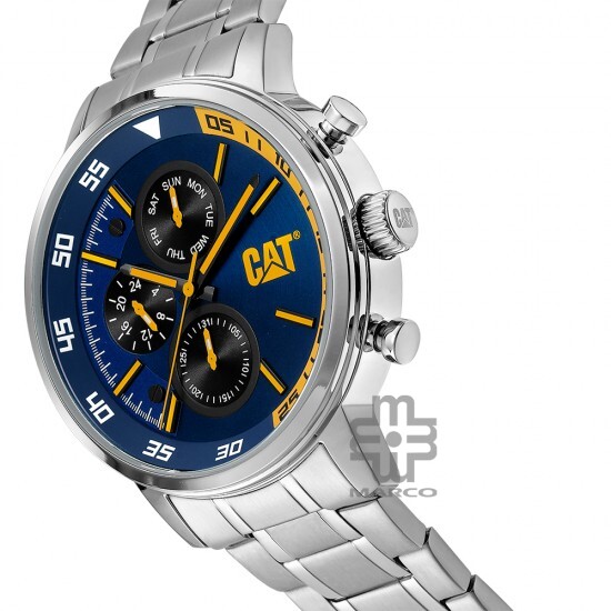 Caterpillar Sail AK-149-11-627 Silver Stainless Steel Analog Watch | Multi Movement | 46MM | 2Y Warranty