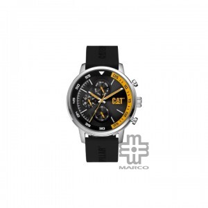 Caterpillar Sail AK-149-21-127 Black  Yellow Silicone Analog Watch | Multi Movement | 46MM | 2Y Warranty