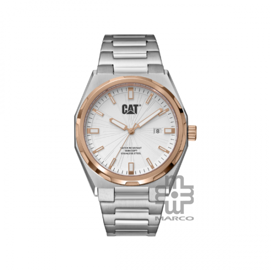Caterpillar California AL-191-11-229 | Silver & Rose Gold | Stainless Steel | Analog Watch | 43MM | 2Y Warranty Caterpillar California AL-191-11-229 | Silver & Rose Gold | Stainless Steel | Analog Watch | 43MM | 2Y Warranty