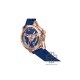 Caterpillar Newport AM-191-26-629 Blue Rose Gold Silicone Analog Watch | 3 Hand Movement | 44MM | 2Y Warranty