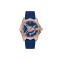 Caterpillar Newport AM-191-26-629 Blue Rose Gold Silicone Analog Watch | 3 Hand Movement | 44MM | 2Y Warranty