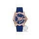Caterpillar Newport AM-191-26-629 Blue Rose Gold Silicone Analog Watch | 3 Hand Movement | 44MM | 2Y Warranty