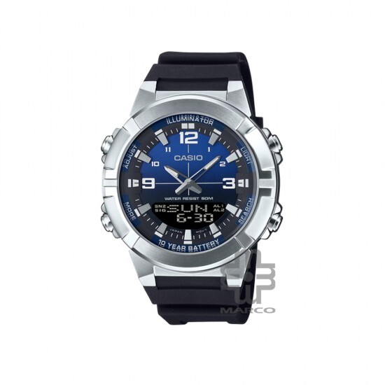Casio General AMW-870A-2AV Black Resin Band Men Watch Casio General AMW-870A-2AV Black Resin Band Men Watch