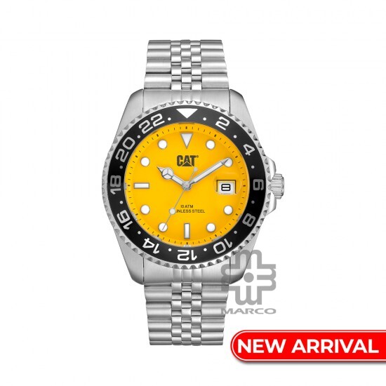 Caterpillar R-TYPE 1.2 AO-141-11-727| Yellow Dial | Stainless Steel | Analogue Watch | 2Y Warranty