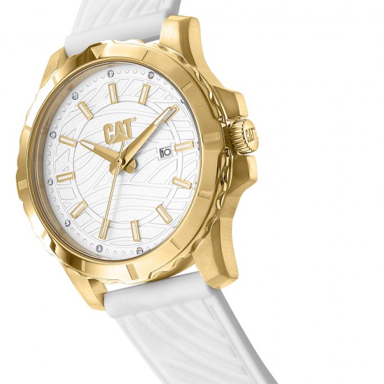 CAT DOWNFORCE WOMENS AP-381-20-228 Silicone Band Analog Watch | 10 ATM | 36MM | 2Y Warranty