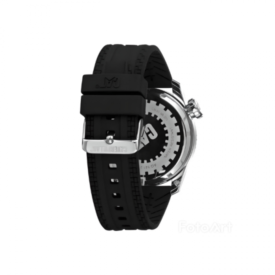 Caterpillar SPUN | AQ-141-21-112 | Black White Silicone Strap | Analog Watch | 100M WR| 2Y Warranty