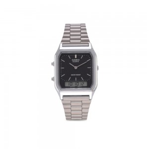 Casio Vintage AQ-230A-1D Silver Stainless Steel Band Men Watch