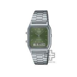 Casio Vintage AQ-230A-3AMQY Silver Stainless Steel Band Men Watch / Women Watch