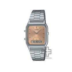 Casio Vintage AQ-230A-4AMQY Silver Stainless Steel Band Men Watch / Women Watch