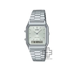 Casio Vintage AQ-230A-7A Silver Stainless Steel Band Men Watch / Women Watch