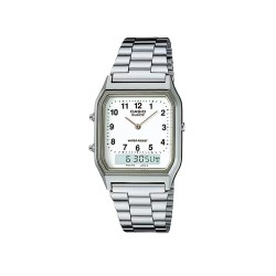 Casio Vintage AQ-230A-7B Silver Stainless Steel Band Men Watch / Women Watch Casio Vintage AQ-230A-7B Silver Stainless Steel Band Men Watch / Women Watch