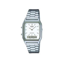 Casio Vintage AQ-230A-7 Silver Stainless Steel Band Men Watch / Women Watch Casio Vintage AQ-230A-7 Silver Stainless Steel Band Men Watch / Women Watch