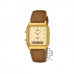 Casio Vintage AQ-230EGL-9A Brown Leather Band Women/Men Watch