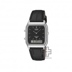 Casio Vintage AQ-230EL-1A Black Leather Band Women/Men Watch