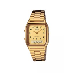 Casio Vintage AQ-230GA-9B Gold Stainless Steel Band Men Watch / Women Watch Casio Vintage AQ-230GA-9B Gold Stainless Steel Band Men Watch / Women Watch