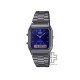 Casio Vintage AQ-230GG-2A Dark Grey Stainless Steel Band Men Watch / Women Watch