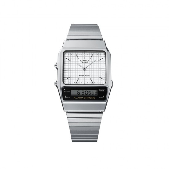 Casio Vintage AQ-800E-7A Silver Stainless Steel Band Women Watch Casio Vintage AQ-800E-7A Silver Stainless Steel Band Women Watch