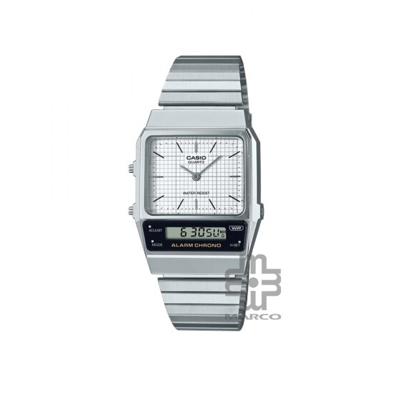 Casio Vintage AQ-800E-7A Silver Stainless Steel Band Women Watch Casio Vintage AQ-800E-7A Silver Stainless Steel Band Women Watch